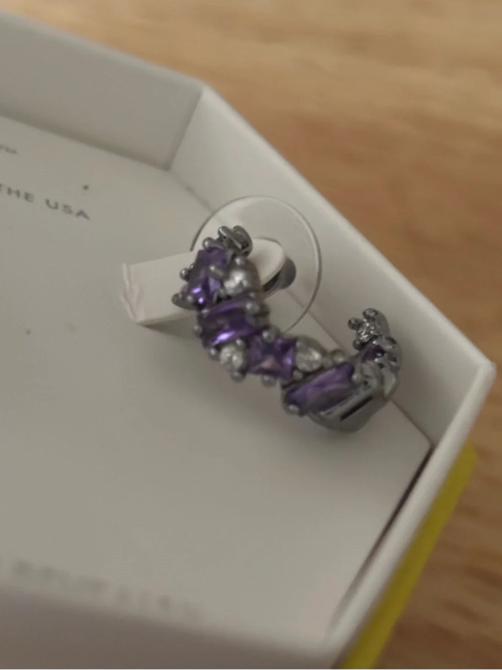 bp Purple Twisted Hoop Earrings - Picture 5 of 5